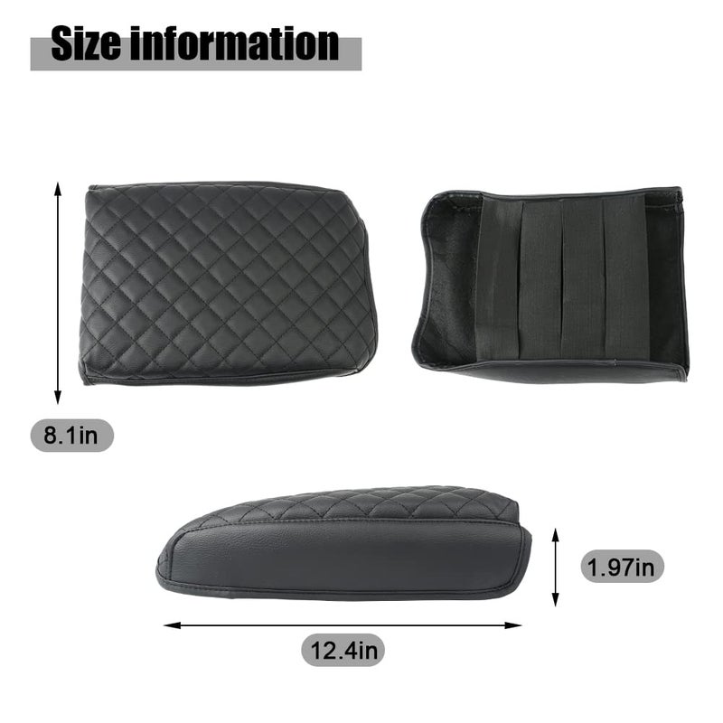 sportuli Center Console Cover Anti-Scratch Leather Armrest Cushion Compatible with 2020 2021 2022 2023 2024 Kia Telluride Accessories (Black) - Image 3