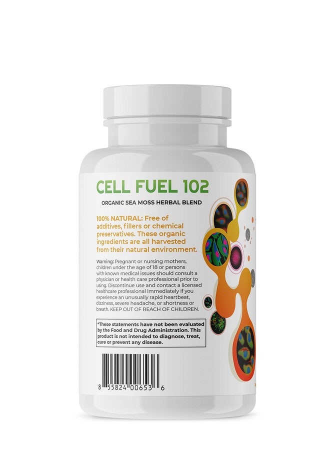 Red's Kitchen Sink Cell Fuel 102 Sea Moss Capsules | Made with Irish Sea Moss Bladderwrack and Burdock Root | Organic Sea Moss | 120 Seamoss Pills per Jar - 60 Servings / 2 Month Supply - Image 5