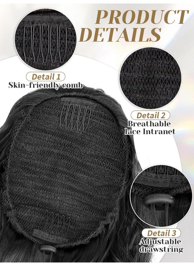 KooKaStyle KooKaStyle Ponytail Extension 30 Inch Drawstring Ponytail Hair Extensions for Women Long Curly Brown Ponytail Synthetic Hairpieces for Daily Use  - Image 3