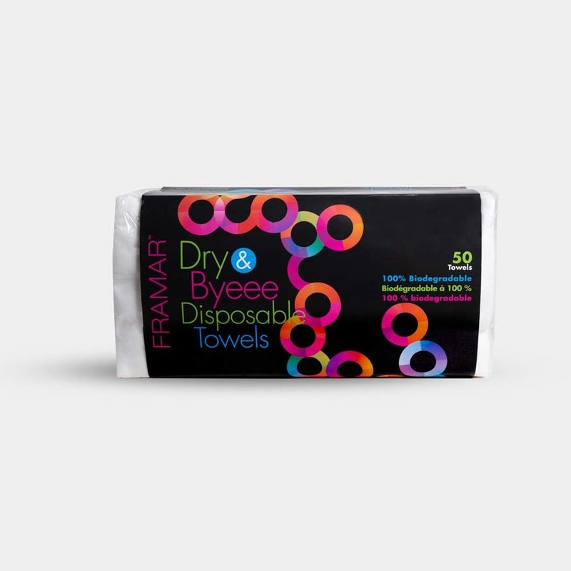 framar Biodegradable Salon Towels for Hair Stylist – Hair Towels for Women, Disposable Towel, Salon Towel, for Spa, Barber, Gym, Super Absorbent and Extra Soft – 50 Count - Image 5