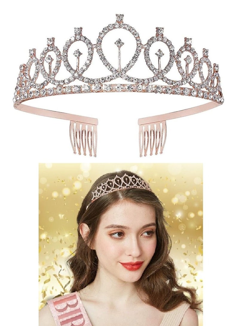 MARGOUN تاج ماسي مزين بالأحجار الكريمة لوازم حفلات عيد ميلاد الفتيات إكسسوارات زينة شعر النساء - Image 1