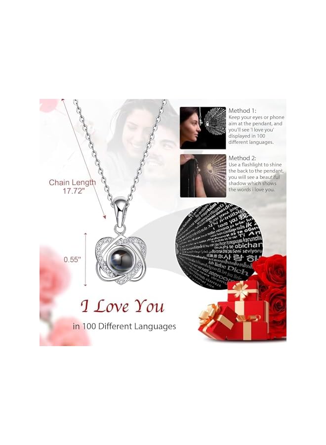 The Bros Preserved Real Rose Box with Hidden "I Love You" Necklace, Eternal Flowers Gift for Mom, Wife, Grandma, Girlfriend – Perfect for Christmas, Valentine's Day (Red) - Image 4