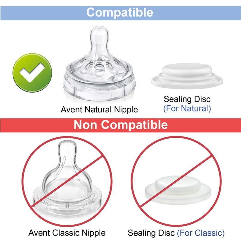 Maymom Replacement Baby Bottle Nipple Rings for Philips Avent Bottle, Compatible Screw Ring Collar for Avent Natural Plastic and Glass Bottles; Not for AntiColi Nipple, BPA-Free, Secure Latch, 4-Pack - Image 3