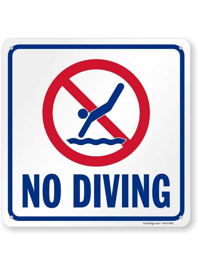 SmartSign "No Diving" Sign ; 10" X 10" Plastic  - Image 2