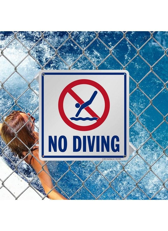 SmartSign "No Diving" Sign ; 10" X 10" Plastic  - Image 5