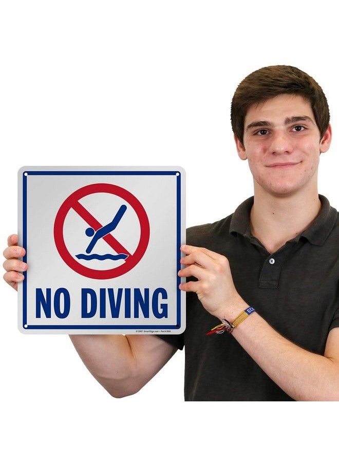 SmartSign "No Diving" Sign ; 10" X 10" Plastic  - Image 3