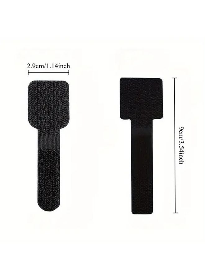 White 50pcs Heavy Duty Self Adhesive Cable Ties Under Desk Management Organizer - Image 3
