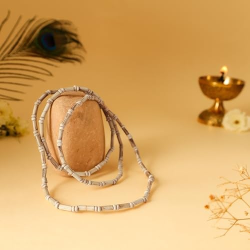 Divine Hindu Authentic Tulsi Kanthi Necklace | Small Seed Design | Large Bead, Sacred Wood | For Prayer, Meditation, Pooja, Gifting | For Men & Women - Image 3