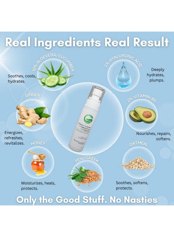 Greenviv 10% Aloe Vera & Cucumber + 2% Hyaluronic Acid + 2% Vitamin B5 Deep Hydration Face Toner | Intensely Hydrates, Soothes & Refreshes Skin | 100ml - Image 5