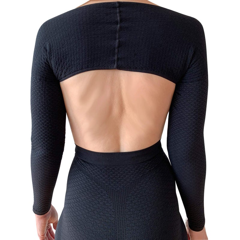 BioflectÂ® Compression Arm Sleeves Wrap with Bioactive Fibers and Raised Massaging Knit - for Support and Comfort - Black S/M - Image 2