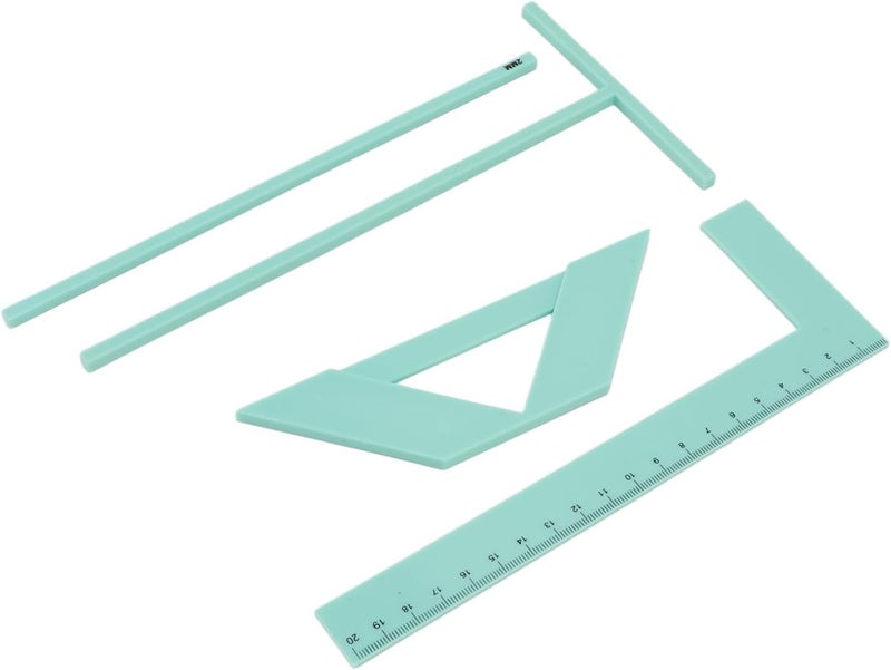 Generic Acrylic Bookbinding Ruler Kit Efficient Book Cover Maker Tool Set for Scrapbook Cardmaking, - Image 4