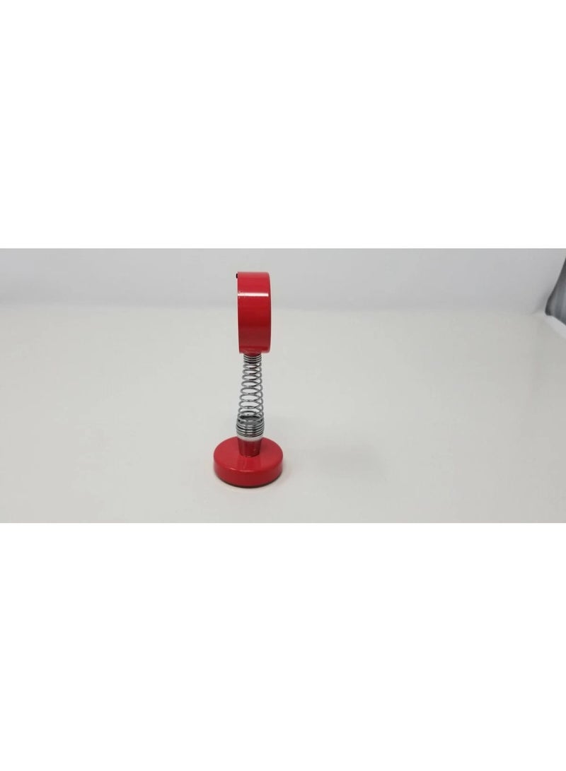 منبه طاولة بتصميم كاميرا كلاسيكية وزنبرك هزاز - أحمر - Image 5