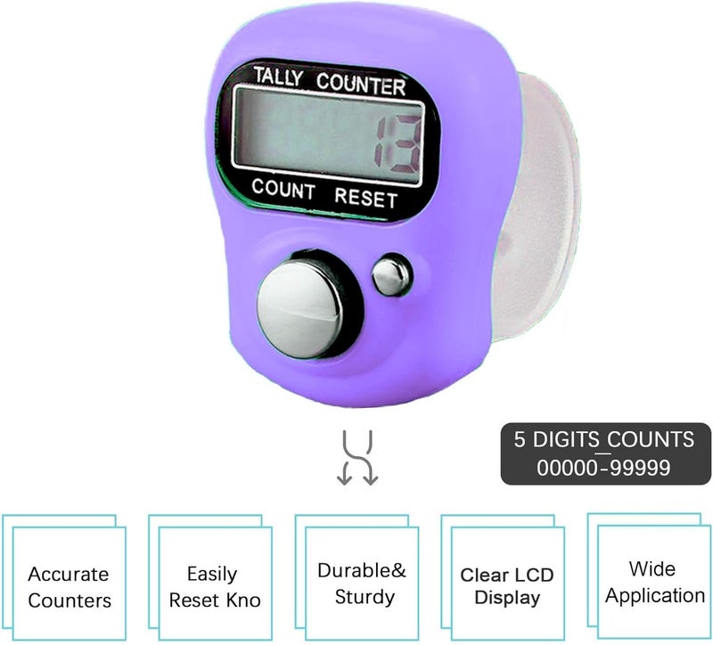 Tusmad Manual Hand Finger Counting Machine Digital Head Electronic Tally Counter for Cricket Umpire and Various Counting Purpose Tally Counter Finger Ring.clicker jap Counter Pack 1 - Image 2