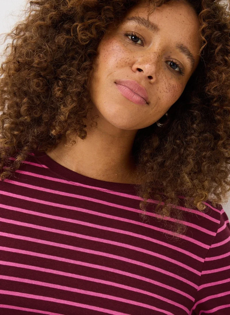 Matalan Pink Stripe Long Sleeve Top