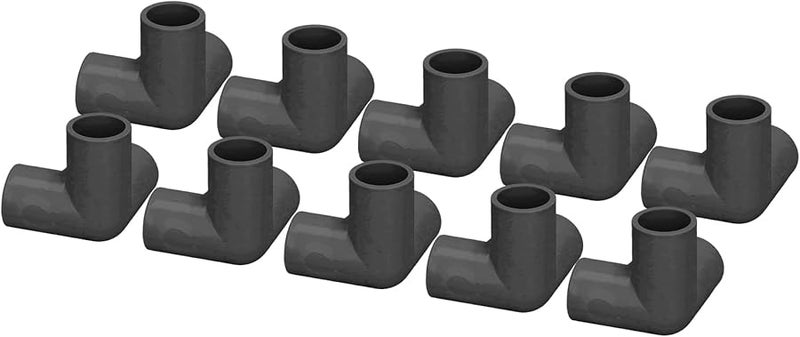 تركيبات أنابيب PVC سوداء ثلاثية الاتجاه تي كوع موصل 25 مم لأقفاص القطط دعم الحديقة - Image 5