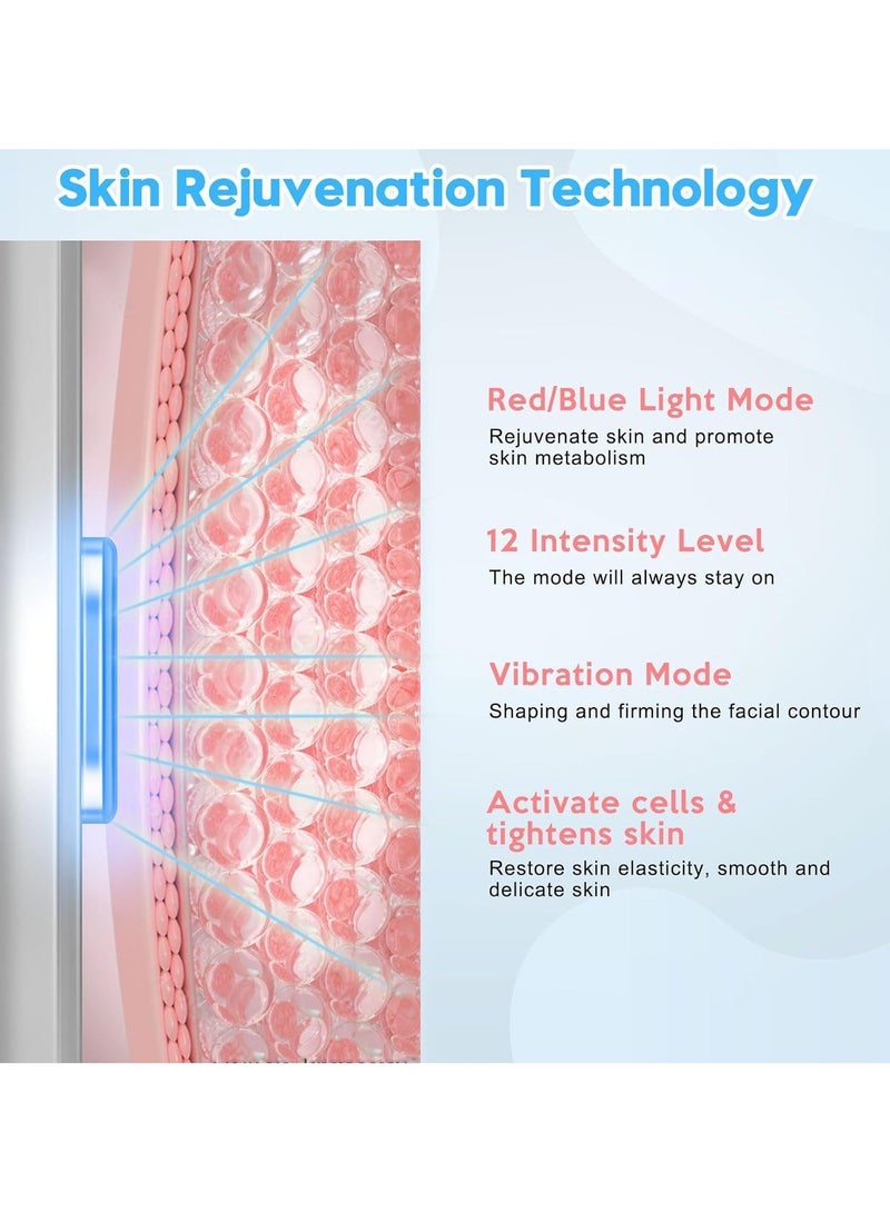 general Facial Slimming V Facial Massager Double Chin Machine 6 Modes 12 Intensity Levels Face Lift Device Intelligent Lifting Firming Saggy Skin Tightening Machine Women Skin Care V-shaped Cheek Lift - Image 4