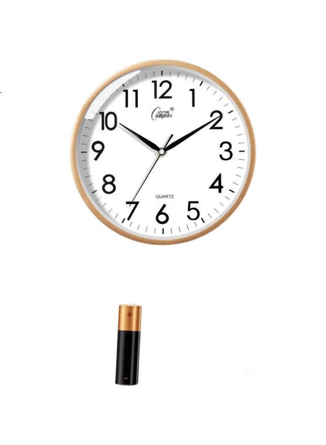 Compas (Compas) Living Room 12-Inch Simple Silent Living Room Quartz Clock Wall Clock C2866 Gold 30.5Cm - Image 2