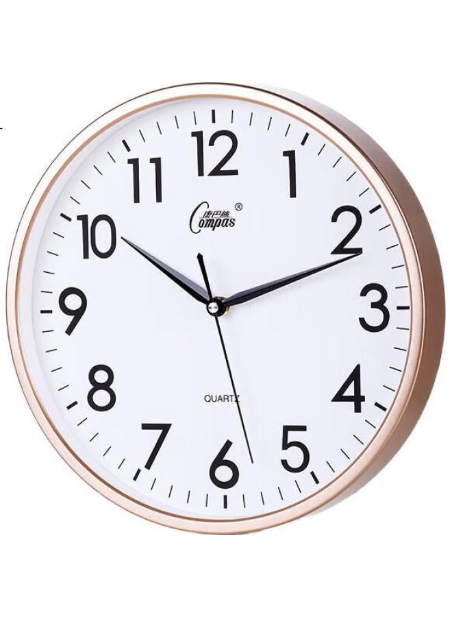 Compas (Compas) Living Room 12-Inch Simple Silent Living Room Quartz Clock Wall Clock C2866 Gold 30.5Cm - Image 3