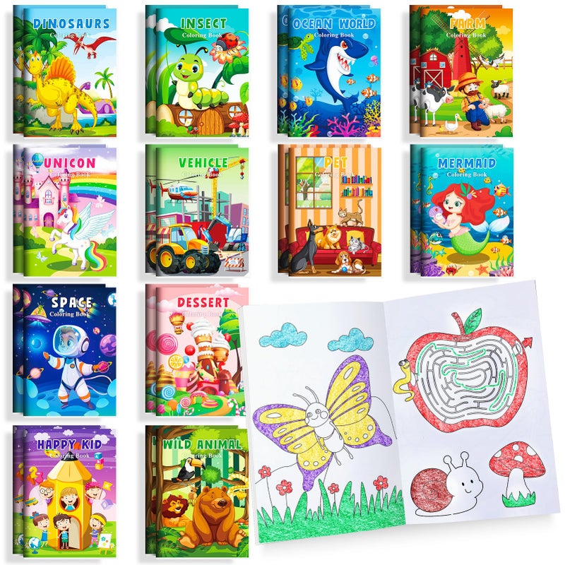 BenLouis Coloring Books Party Favors Bulk Mini Coloring Books for Kids Ages 4-8-12 Small Activity Books For Birthday Party Gifts Goodie Bags Stuffers Classroom Travel Activityï¼ˆ12pcs Colorfulï¼‰ - Image 1