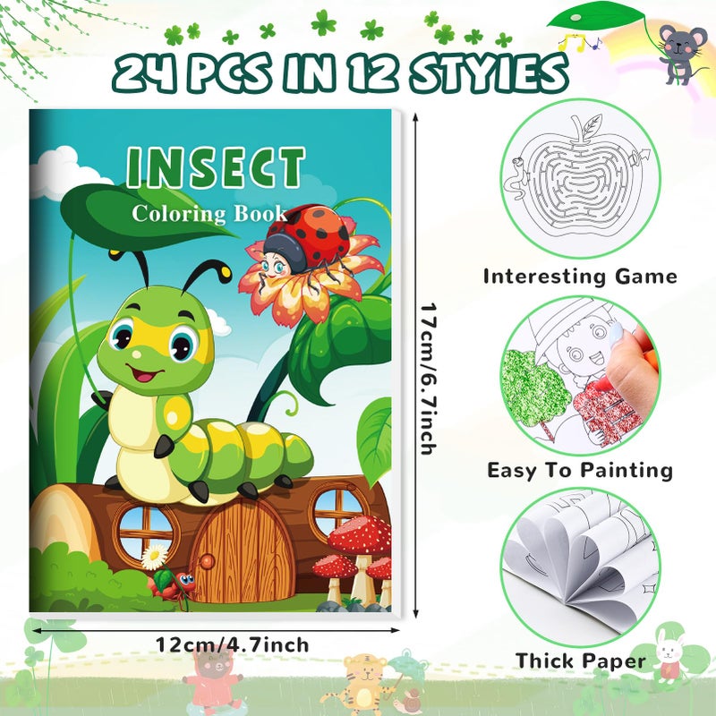 BenLouis Coloring Books Party Favors Bulk Mini Coloring Books for Kids Ages 4-8-12 Small Activity Books For Birthday Party Gifts Goodie Bags Stuffers Classroom Travel Activityï¼ˆ12pcs Colorfulï¼‰ - Image 2