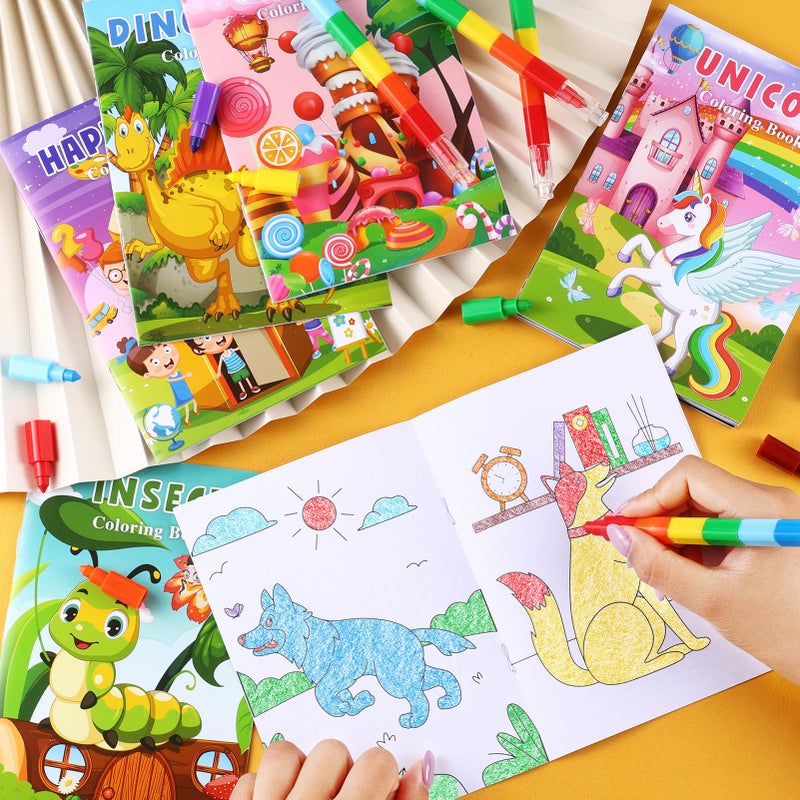 BenLouis Coloring Books Party Favors Bulk Mini Coloring Books for Kids Ages 4-8-12 Small Activity Books For Birthday Party Gifts Goodie Bags Stuffers Classroom Travel Activityï¼ˆ12pcs Colorfulï¼‰ - Image 3