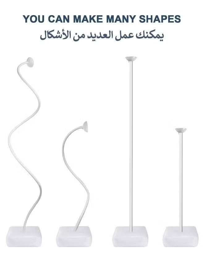 Bukela Balloon Arch Kit - Adjustable 8.2FT & 5FT Balloon Arch Stand with Base, Reusable Half Arch Balloon Stand Floor Frame for Birthday Wedding Baby Shower Holiday Graduation Events Decorations (White) - Image 5