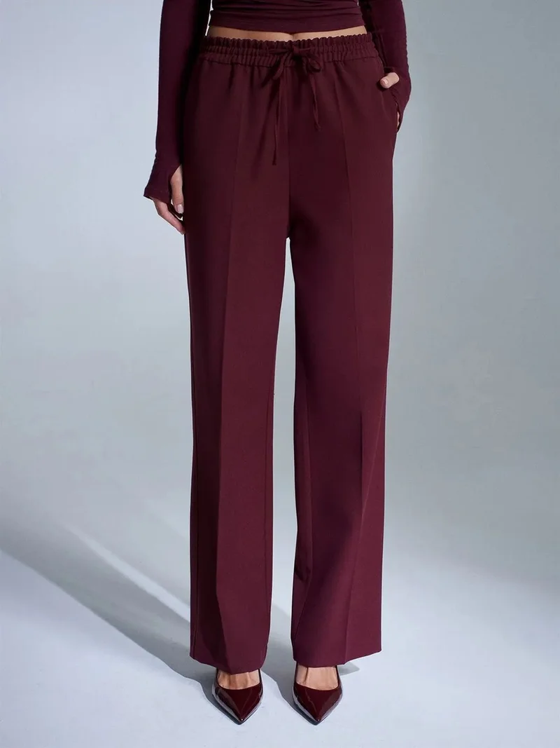 ديلفين Dilvin Women’s Straight-leg Crepe Trousers