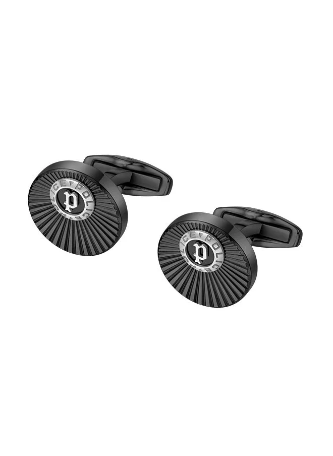 POLICE Police Radiant Black Stainless Steel Gents Cufflinks - PEAGC0023004