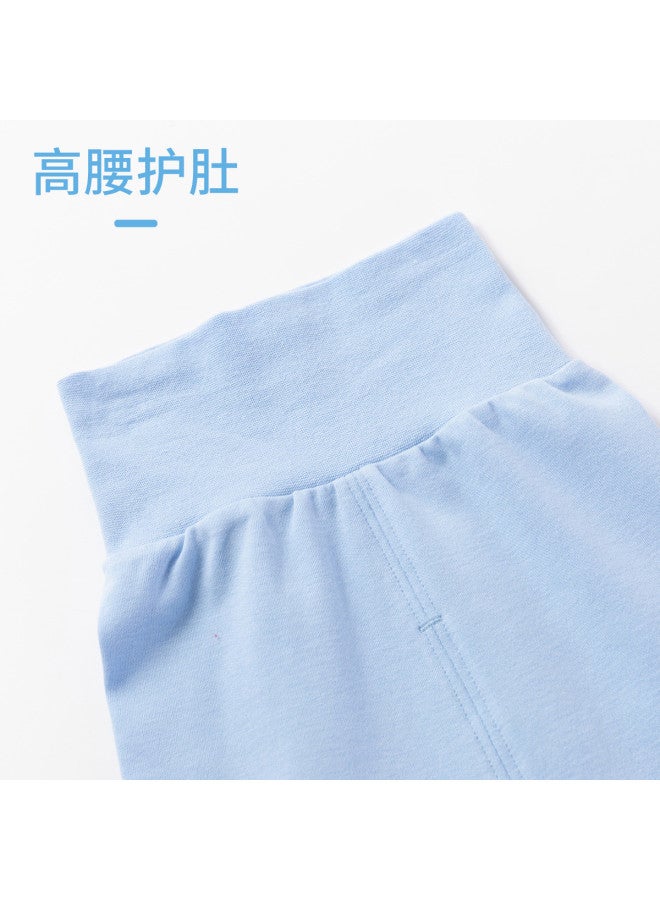 Bornbay Spring And Autumn Pure Cotton Boys & Girls Baby Infant Homewear High-waist Belly Protection Comfortable Underwear Set Baby Pullover Pajamas - Image 5