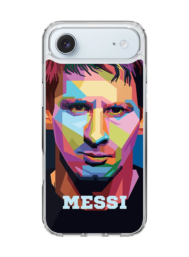 Stylizedd Classic Clear MagSafe Case for iPhone 17 Air , Hybrid Soft Case Flexible Edges Anti Drop TPU PC Gel Thin Transparent Cover [ Designed for iPhone 17 Air ] - Poly Messi