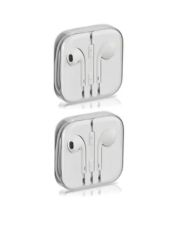Headphones, Remote Volume, Mic, Earphones For Iphone Ipod Ipad Mini, Andriod ,Wired (2pcs)  - Image 2