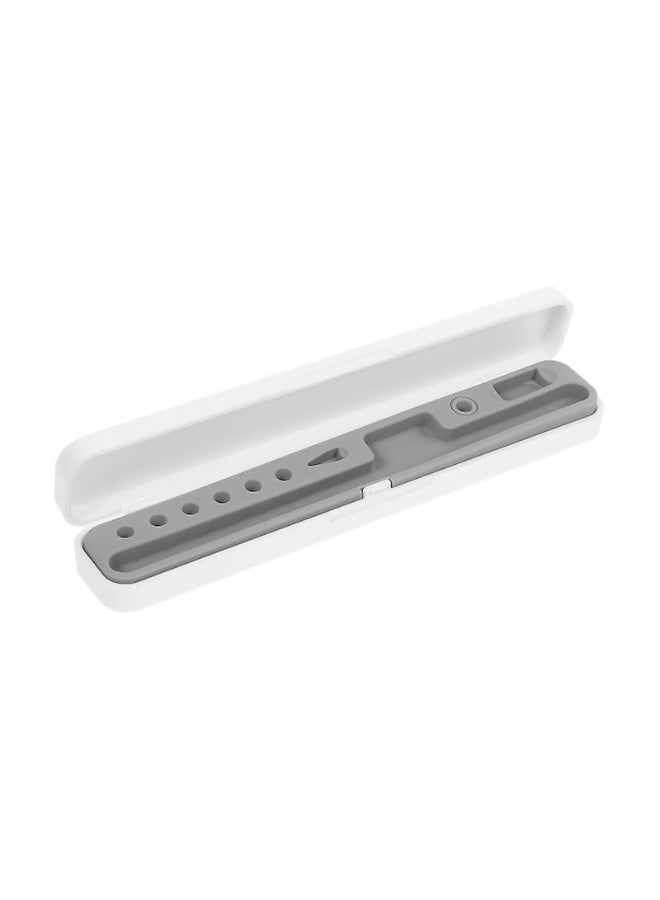 صندوق تخزين لقلم Apple Pencil، حقيبة حمل محمولة صلبة متوافقة مع قلم أبل  الجيل الأول/ الثاني - رمادي