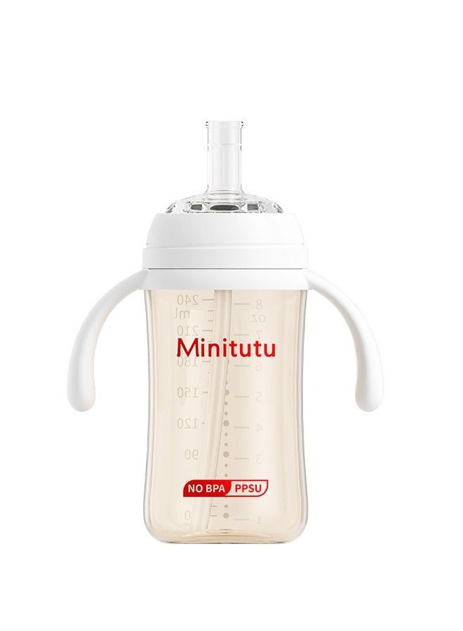 MinitutuPPSU baby bottle - suitable for children over 9 months and up to 1 year old. With a straw cup, learning drinking cup, direct drinking cup, and anti-drop water cup. - Image 3
