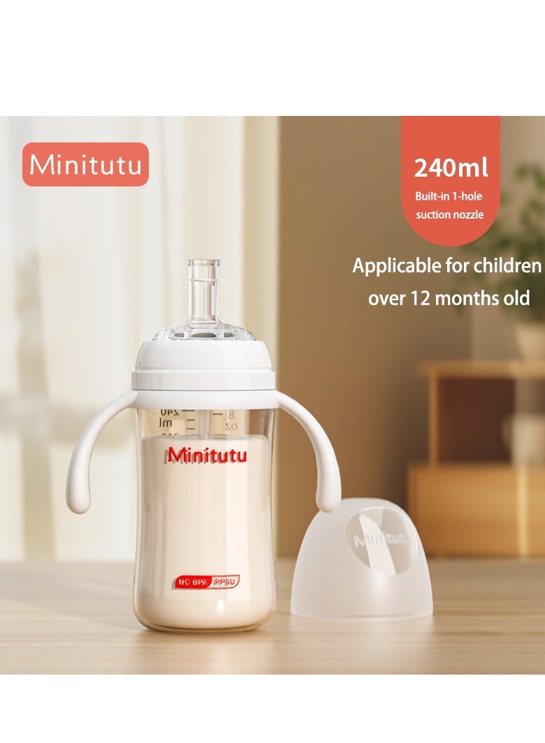 MinitutuPPSU baby bottle - suitable for children over 9 months and up to 1 year old. With a straw cup, learning drinking cup, direct drinking cup, and anti-drop water cup. - Image 5
