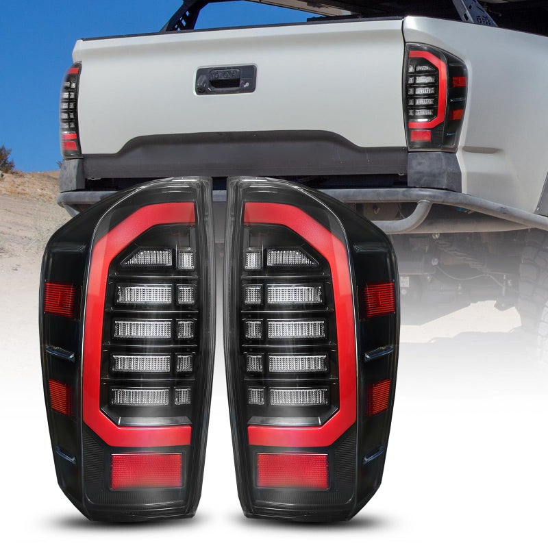 AUTOONE 2023 Upgraded Toyota Tacoma LED Tail Light Assembly with Transparent Housing Lens Rear Lamp Replacement for 2016 2017 2018 2019 2020 2021 2022 2023 Toyota Tacoma Driver Passenger Side