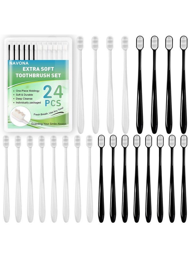 Navona 24 Pack Extra Soft Toothbrush For Sensitive Gums, Micro Nano Toothbrushes With 20000 Ultra Soft Bristles For Pregnant Women, Elderly, Braces And Gum Recessions, Protect Sensitive Gums - Image 1
