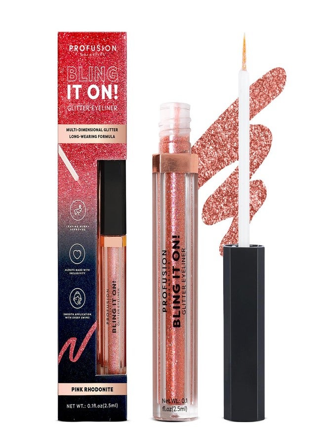 Profusion Cosmetics Bling It On Glitter Eyeliner - Pink Rhodonite (2.3ml) - Image 2
