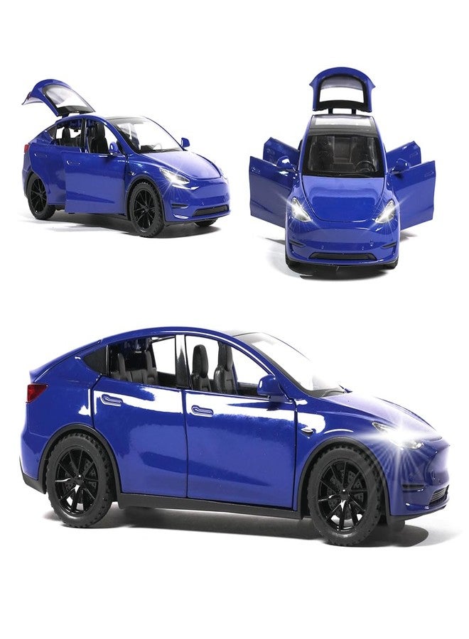 Wembley Metal Die Cast Tesla Toy Car for Kids | 1:32 Scale Diecast Model Car Toy Vehicle with Openable Doors, Light & Engine Sound | Pull Back Action Realistic Collectibles Boys Toys - Image 1