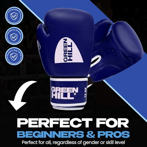 Green Hill Boxing Gloves HAMED Without Target Synthetic Leather Training Sparring Gloves with Wrist Support - Image 3