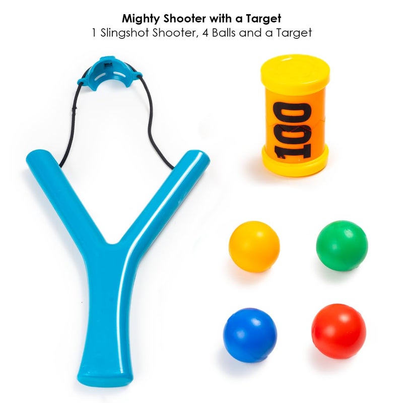 RATNA'S قاذف قوي مع هدف قاذف جليلة مع كرات بلاستيكية مسدس طاقة رماية للأطفال من 5 سنوات فما فوق (ألوان متعددة) - Image 3