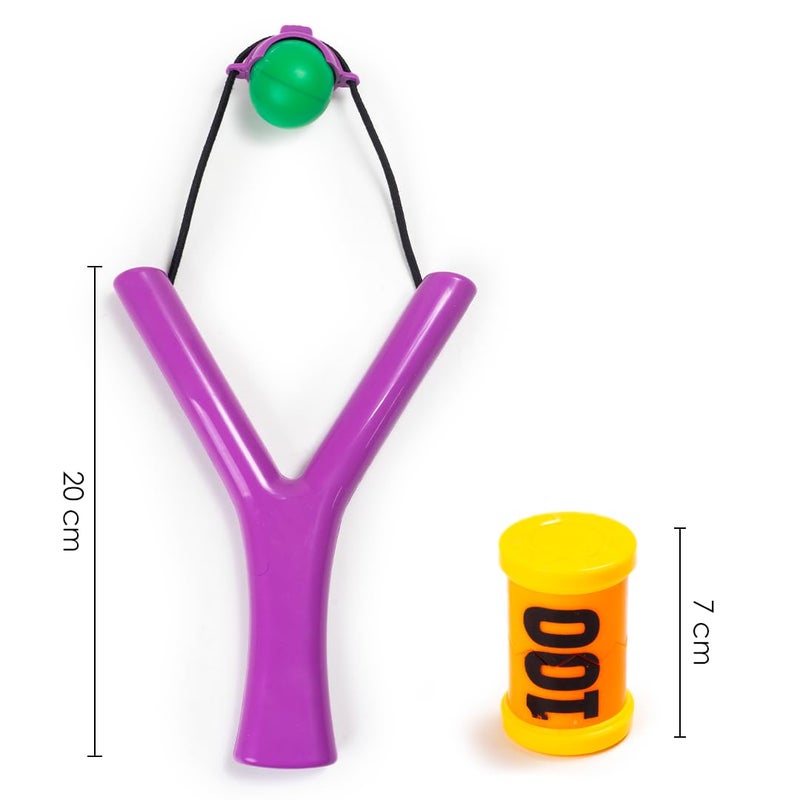 RATNA'S قاذف قوي مع هدف قاذف جليلة مع كرات بلاستيكية مسدس طاقة رماية للأطفال من 5 سنوات فما فوق (ألوان متعددة) - Image 4