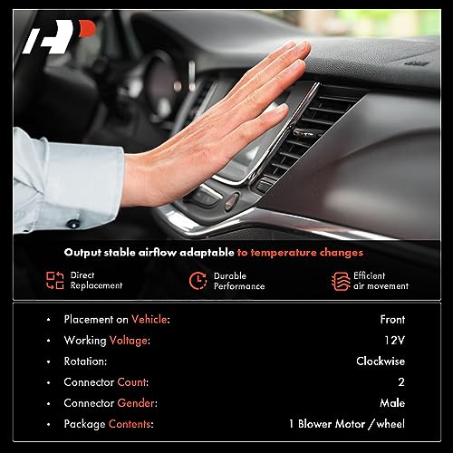 A-Premium HVAC A/C Heater Blower Motor with Fan Cage Replacement for Toyota Vehicles - Tacoma 2005-2015 - Replace# 87103-04043, 87103-04044 - Image 2