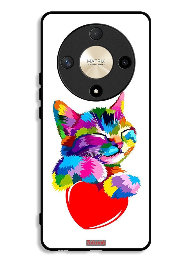 Tolwak Honor X9b Protective Case Cover Colourful Kitten - Image 1