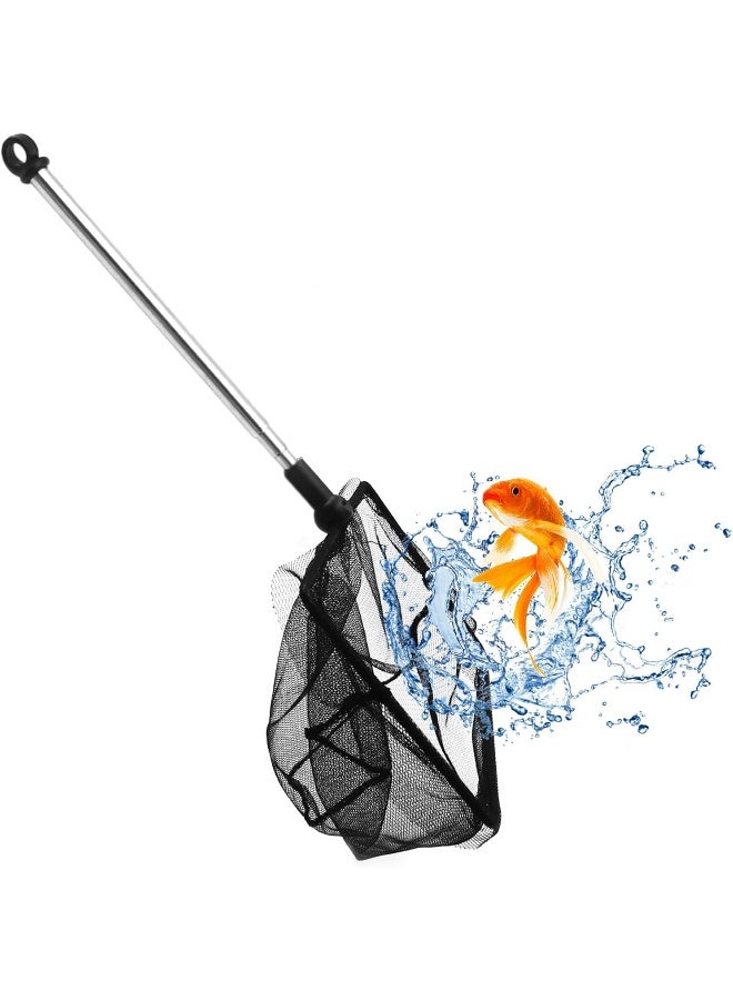 Mumoo Bear Mumoo Bear Fish Net for Fish Tank, Fine Mesh Aquarium Net with 11-20 Inch Stainless Steel Long Handle, Extendable Fishing Tank Net for Fish Shrimp Tank, Pond, Creek (5 inch) - Image 1