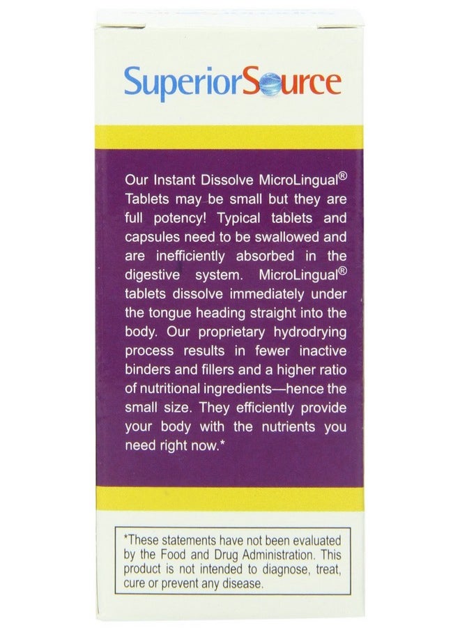 Superior Source No Shot Advanced B12/B6/Folic Acid Multivitamins 2000 Mcg/2 Mg/600 Mcg 60 Count  - Image 4