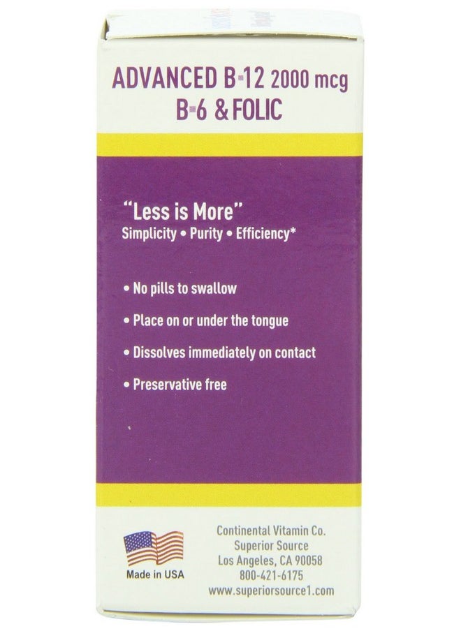 Superior Source No Shot Advanced B12/B6/Folic Acid Multivitamins 2000 Mcg/2 Mg/600 Mcg 60 Count  - Image 5