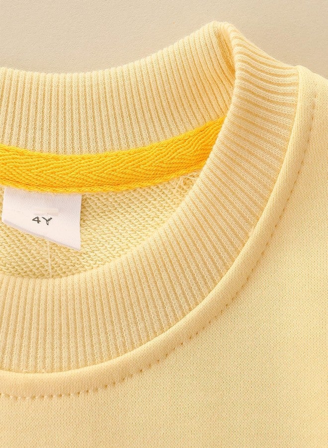 Bumeex Baby Toddler Girl Sweatshirt Outfits Clothes Fall Winter Crewneck Pullover Sweater Long Sleeve Shirt Top Clothing Cream Rainbow 18-24months 2t - Image 5