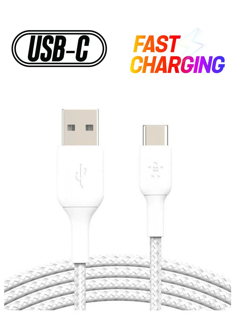 belkin Renewed - Boostcharge Braided Usb C To A Cable white - Image 2