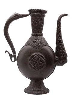 Alpine Crystals UAE Exquisite Antique Middle Eastern Arabic Tea Pot Decorative Made by Copper  - Image 1