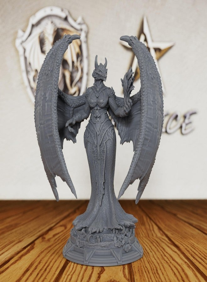 AUSPDICE Dungeons and Dragons Dragon Warlock Miniature - Unpainted DND Minis, Tabletop RPG Game Figurine, Perfect RPG Gift for Role Playing Gamers & Draconic Lore Enthusiasts- AS468 - Image 1
